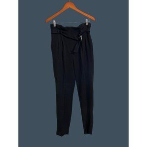 Express Womens Black High-Waisted Pants With Belt Size 6